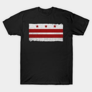 Distressed Washington DC District of Columbia Flag T-Shirt